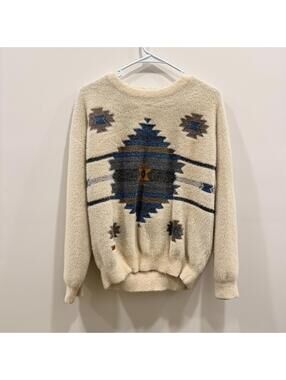 Women's Simply Southern Tribe Fuzzy Sweater Polyester Size Medium